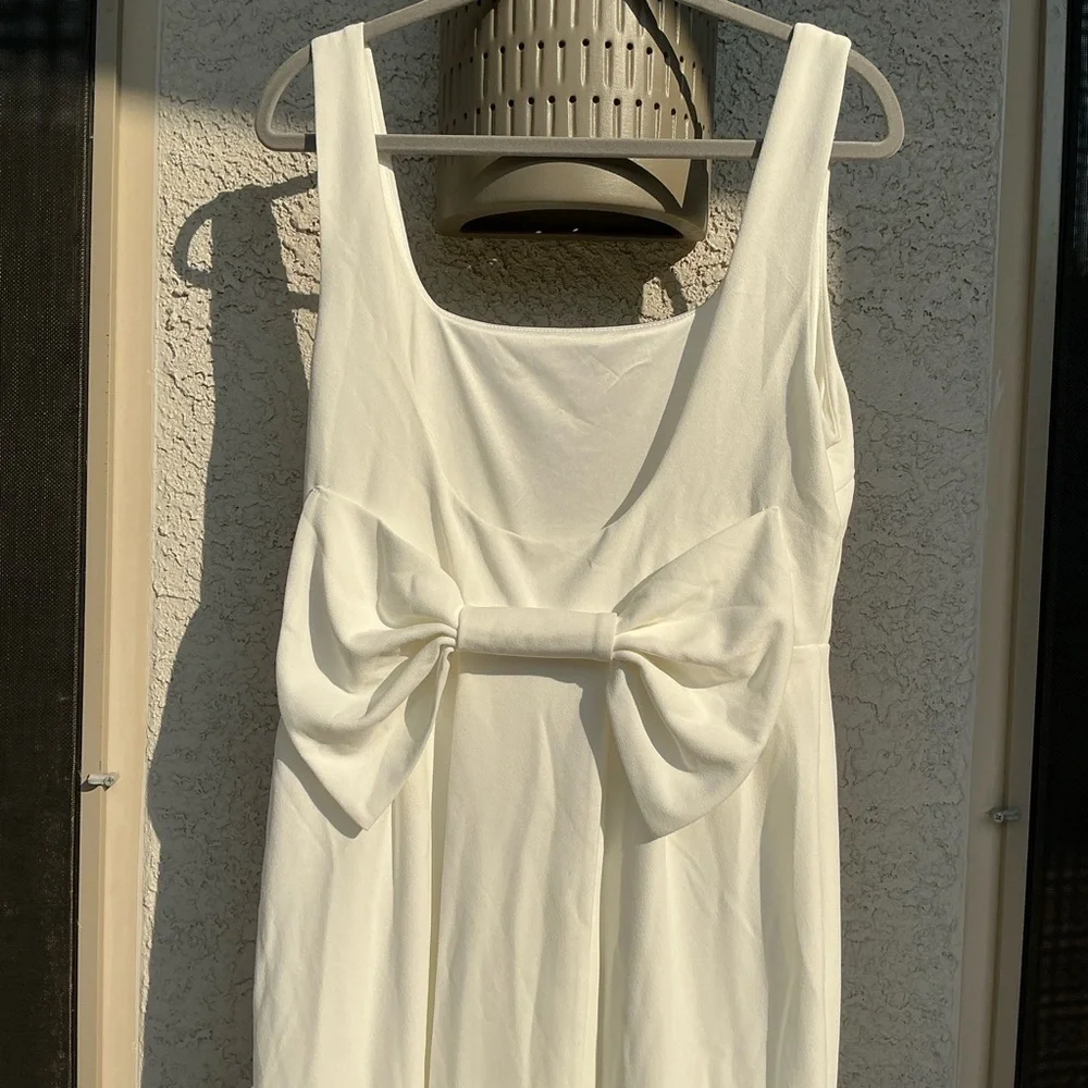 NWT Lulu’s Loving Fate Bow Square Neck Backless Maxi Wedding Dress Extra Large - Picture 10 of 12